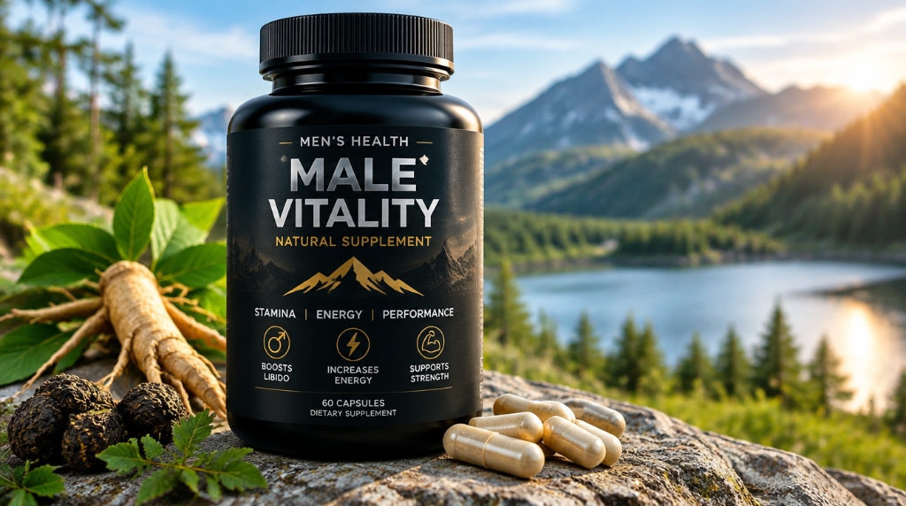 Male Vitality Natural Supplement - 60 kapslí pro mužskou energii